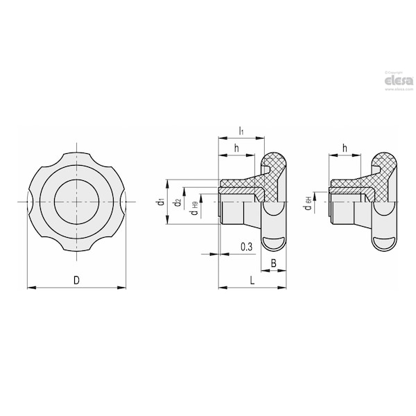 Brass Boss, Plain Or Threaded Hole, VL.155/70 B-M12